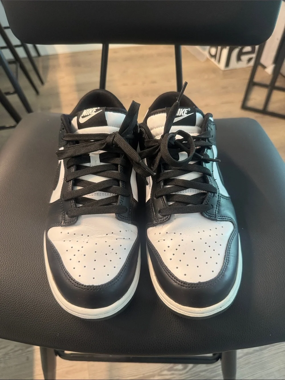 Nike Black and White Dunk-Style Low Tops